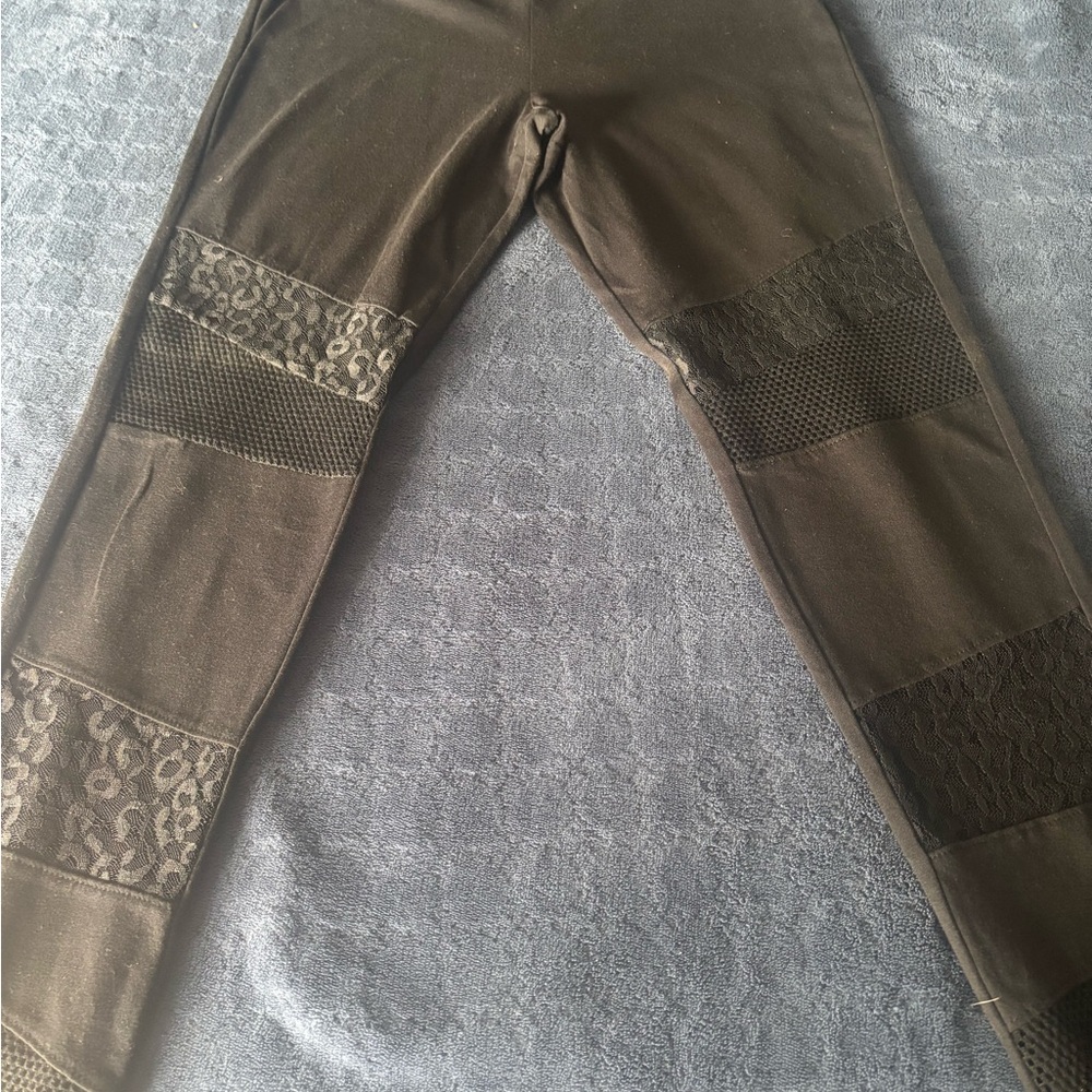 Guess Women's Black Patchwork leggings